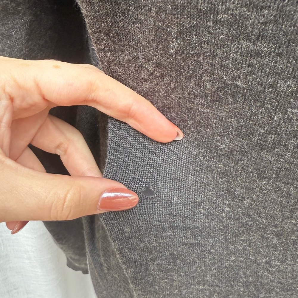 AS IS Ralph Lauren Collection purple label gray long sleeve cashmere silk top - Picture 8 of 10